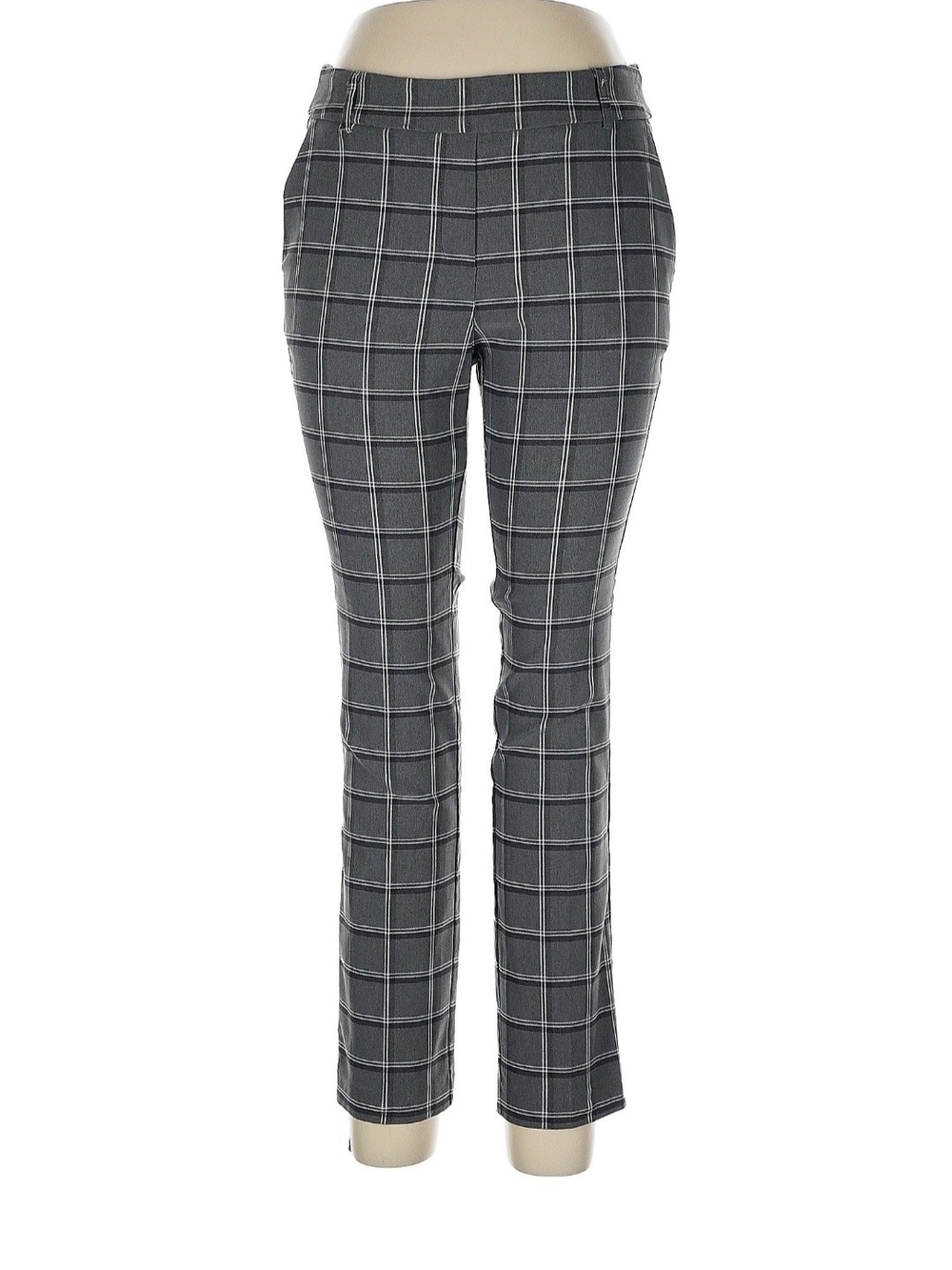 I Love Tyler Madison Womens Grey Plaid Ankle Pants Cropped Trousers Size Large